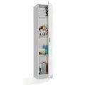 Slimline White Storage Cupboard: Tall, One-Door Unit for Compact Spaces - UK Luxury Furniture